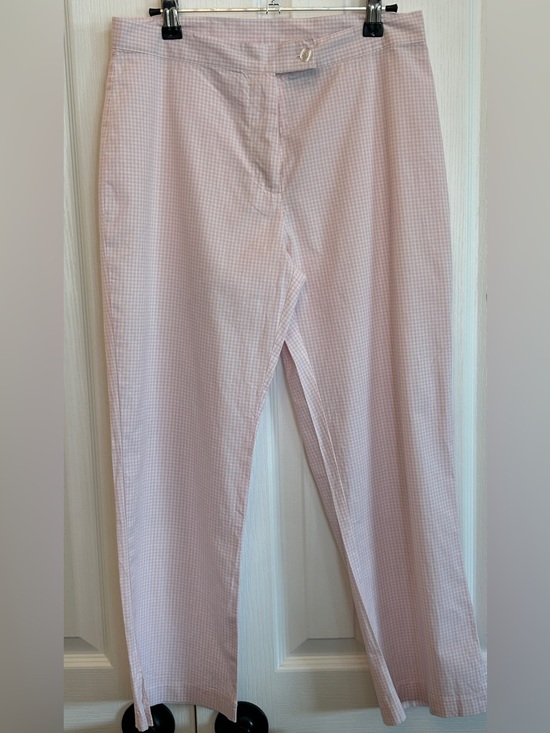 Beechers Brook Pants - Vintage Pink Gingham Cropped Pants Beechers Brook S Cotton EUC